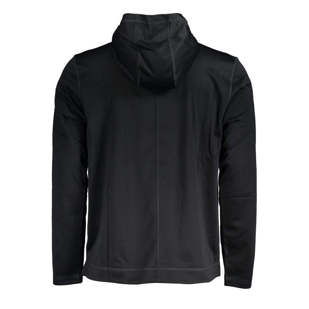 Schwarzer Polyester Herren-Kapuzenpullover