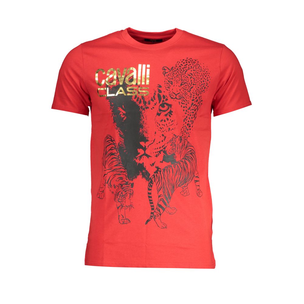 Rotes Baumwoll-T-Shirt für Herren
