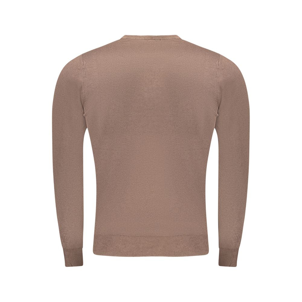 Brauner Viskose Pullover für Männer