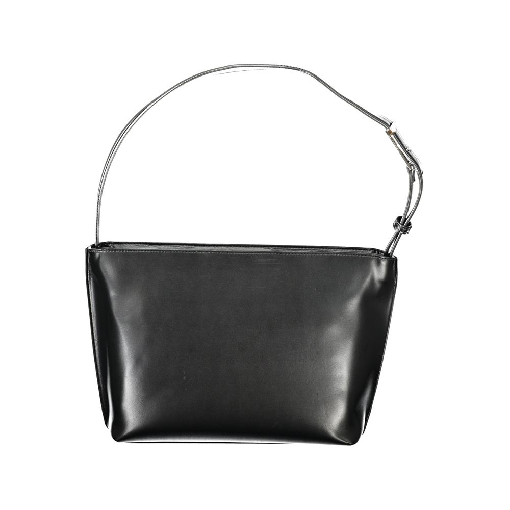 Schwarze Polyester Handtasche