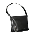 Schwarze Polyester Handtasche