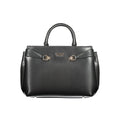 Schwarze Damen-Handtasche aus Polyurethan