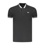 Schwarzes Baumwoll-Poloshirt für Herren