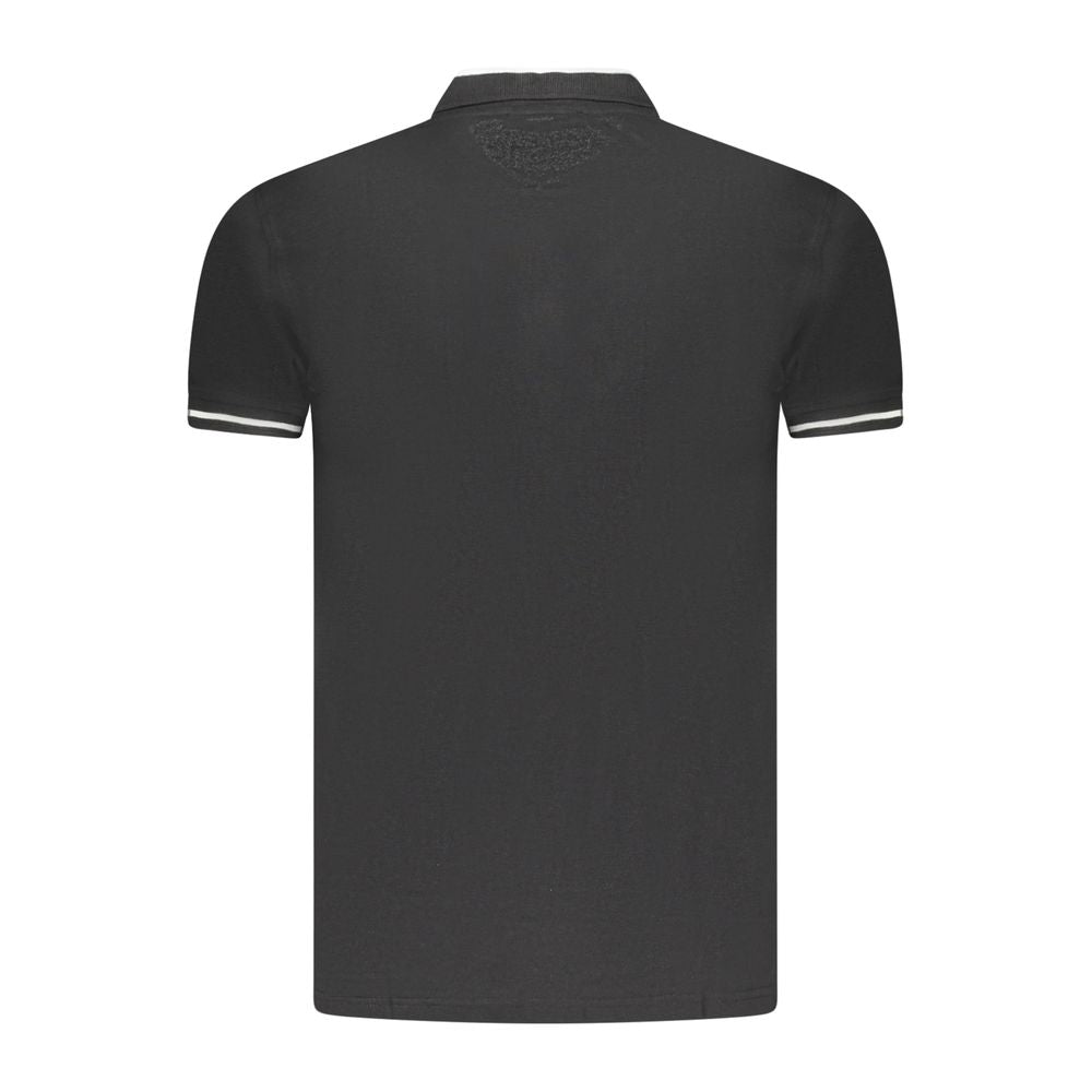 Schwarzes Baumwoll-Poloshirt für Herren