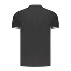 Schwarzes Baumwoll-Poloshirt für Herren