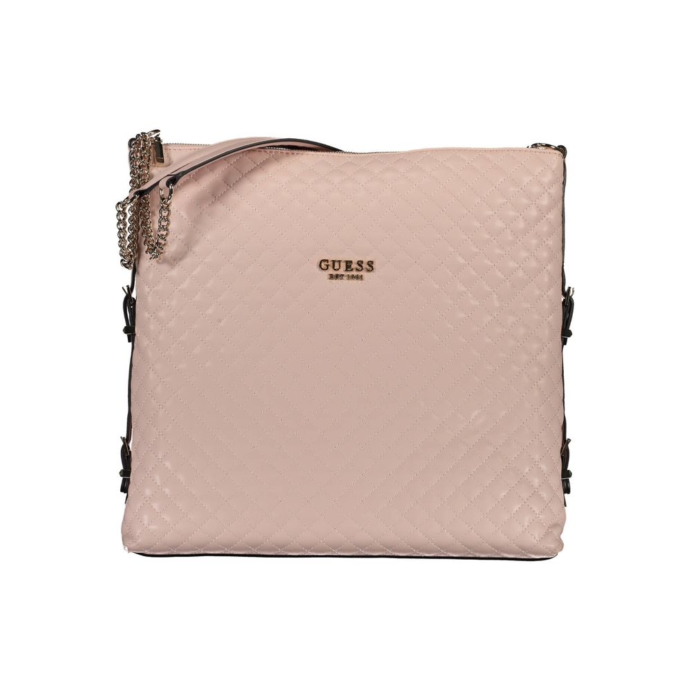 Rosa Polyurethane Damen Handtasche