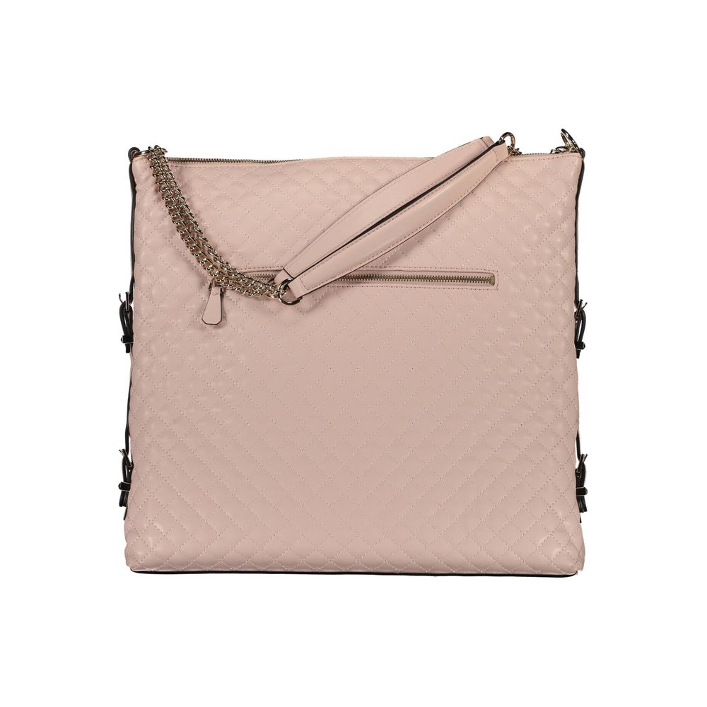 Rosa Polyurethane Damen Handtasche