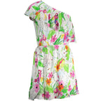 Weißes Viskose-Kleid