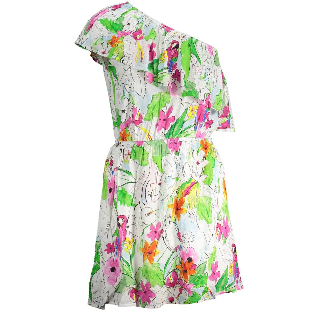 Weißes Viskose-Kleid