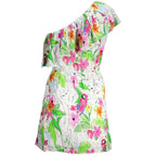 Weißes Viskose-Kleid