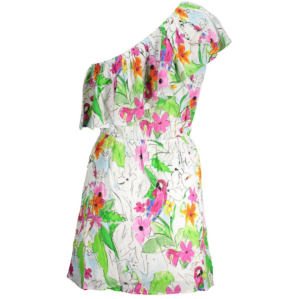 Weißes Viskose-Kleid
