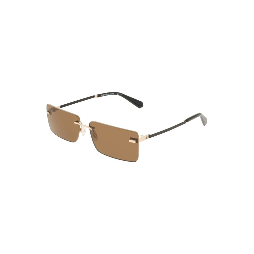 Beige Sonnenbrille aus Metall