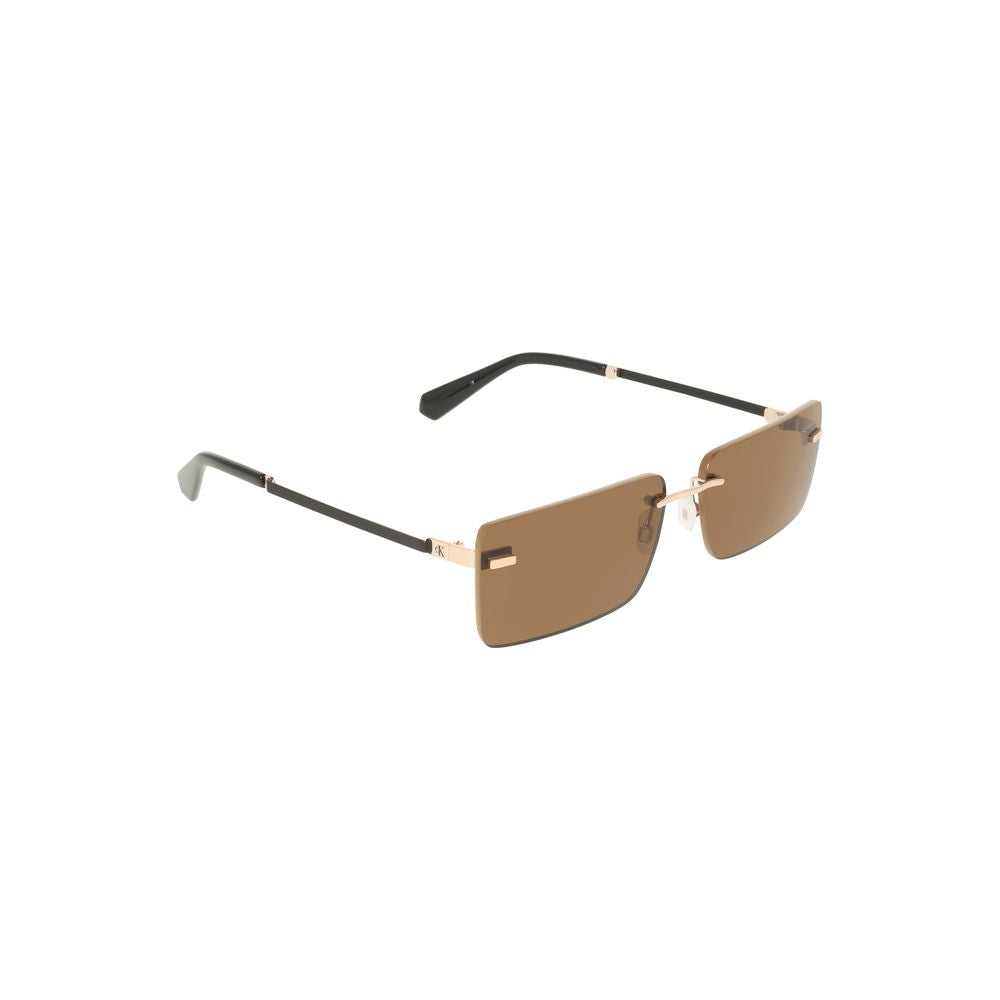 Beige Sonnenbrille aus Metall