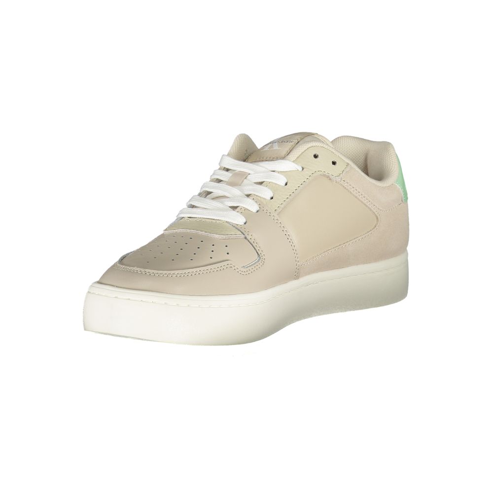 Damen Sneaker aus Beige Polyurethan
