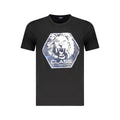 Schwarzes Baumwoll-T-Shirt für Herren