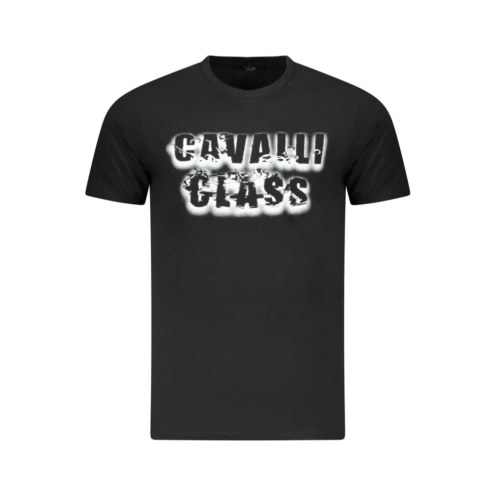 Schwarzes Baumwoll-T-Shirt für Herren