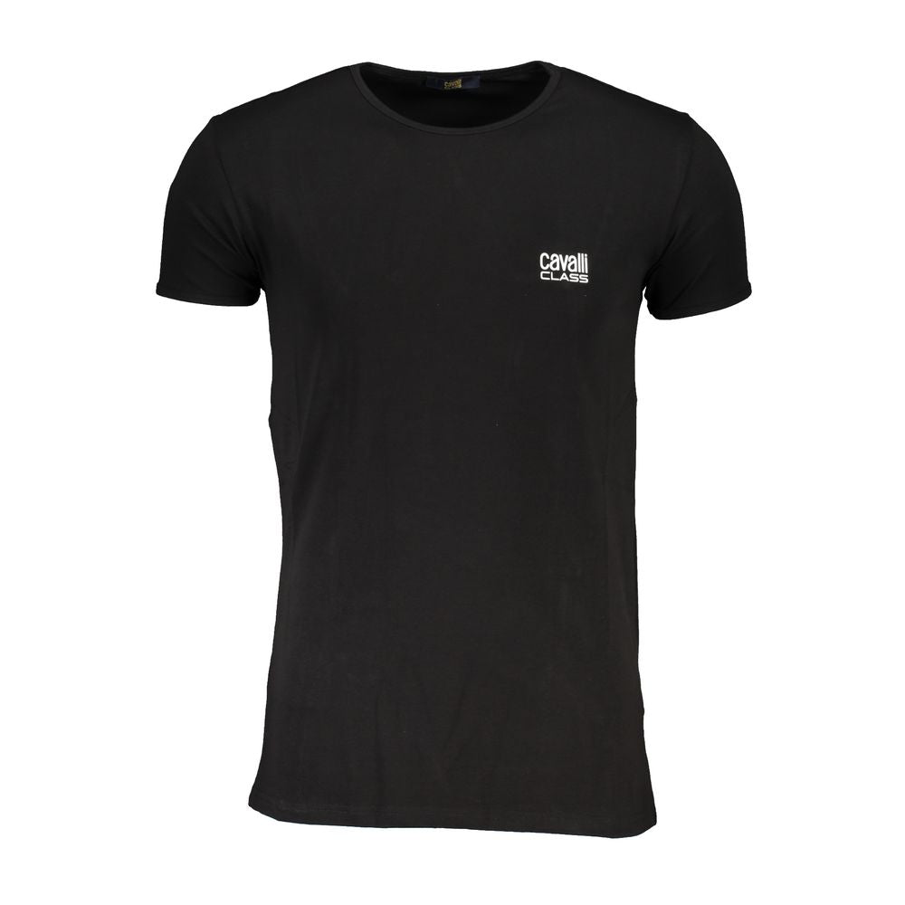 Schwarzes Baumwoll-T-Shirt für Herren