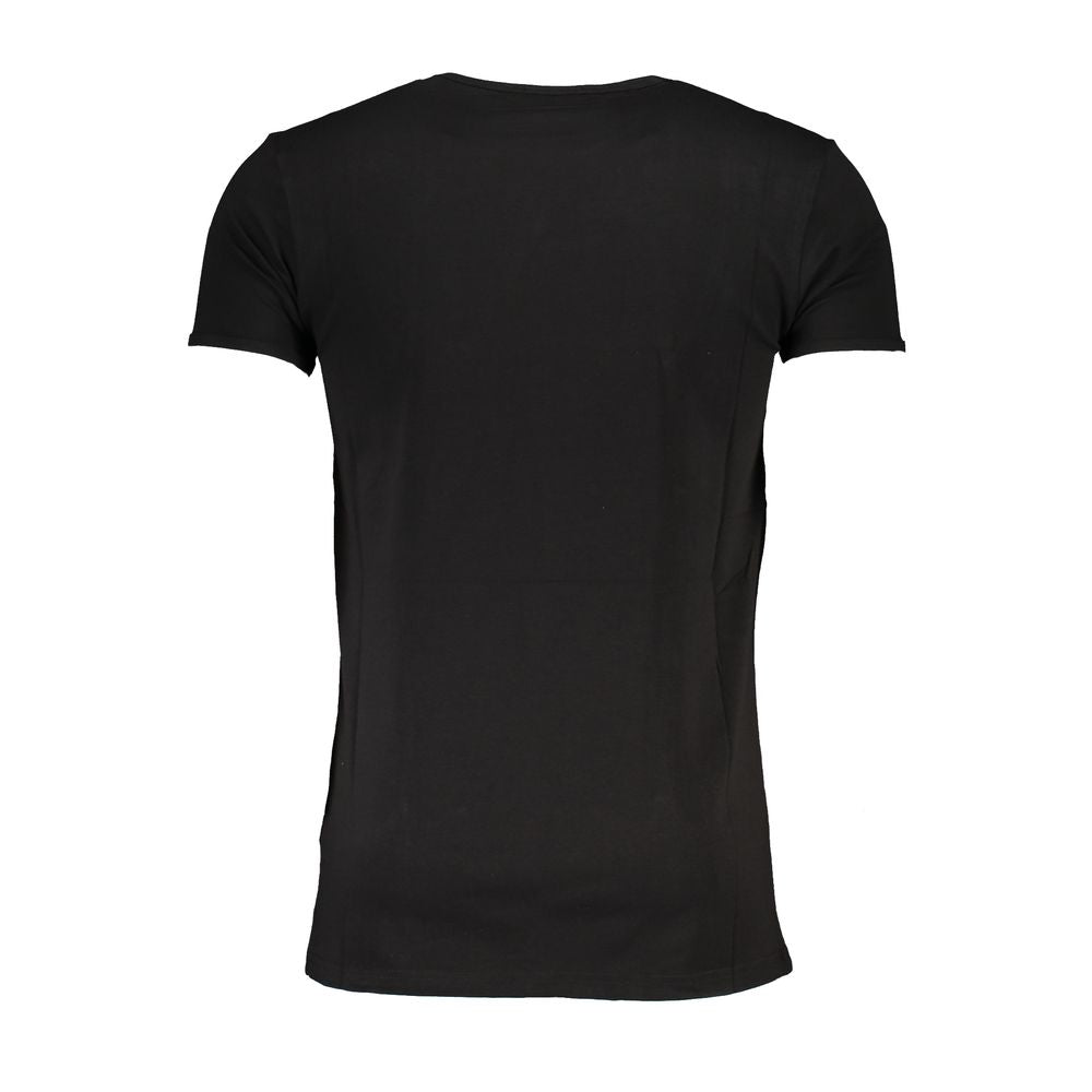 Schwarzes Baumwoll-T-Shirt für Herren