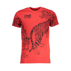 Rotes Baumwoll-T-Shirt für Herren