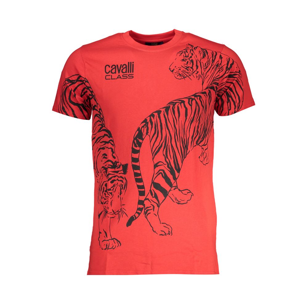 Rotes Baumwoll-T-Shirt für Herren