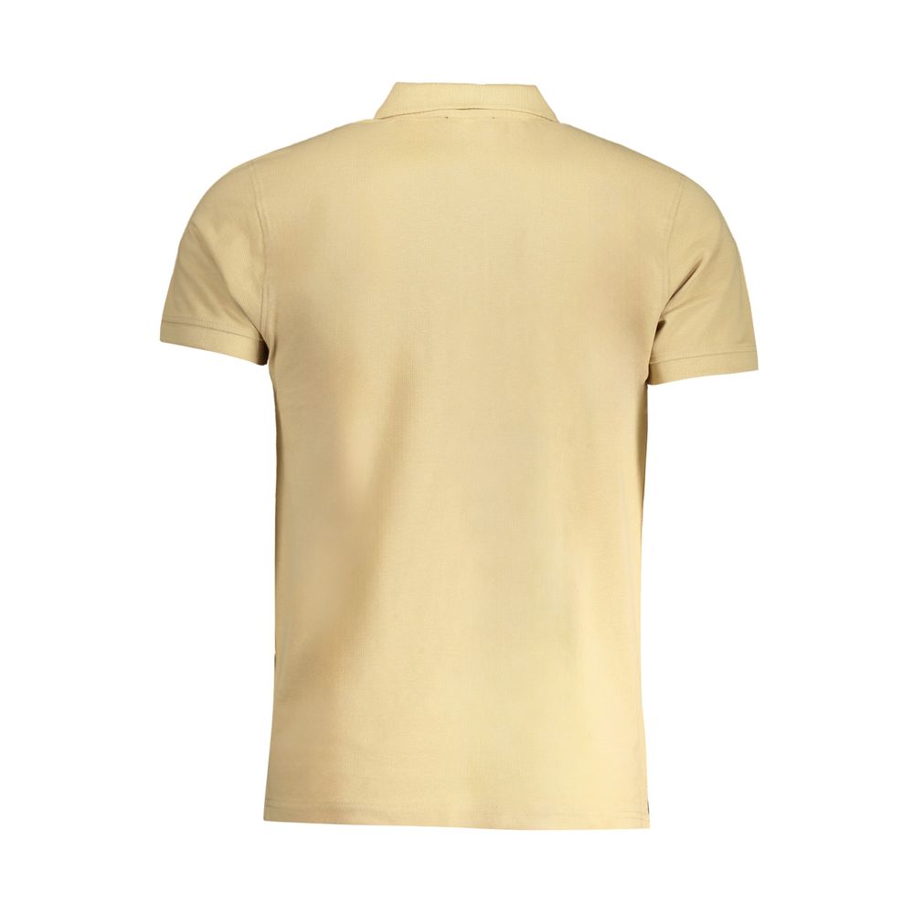 Beigefarbenes Baumwoll-Poloshirt