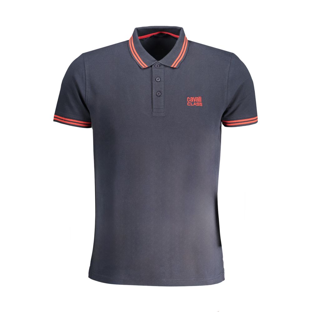 Blaues Baumwoll-Poloshirt für Herren