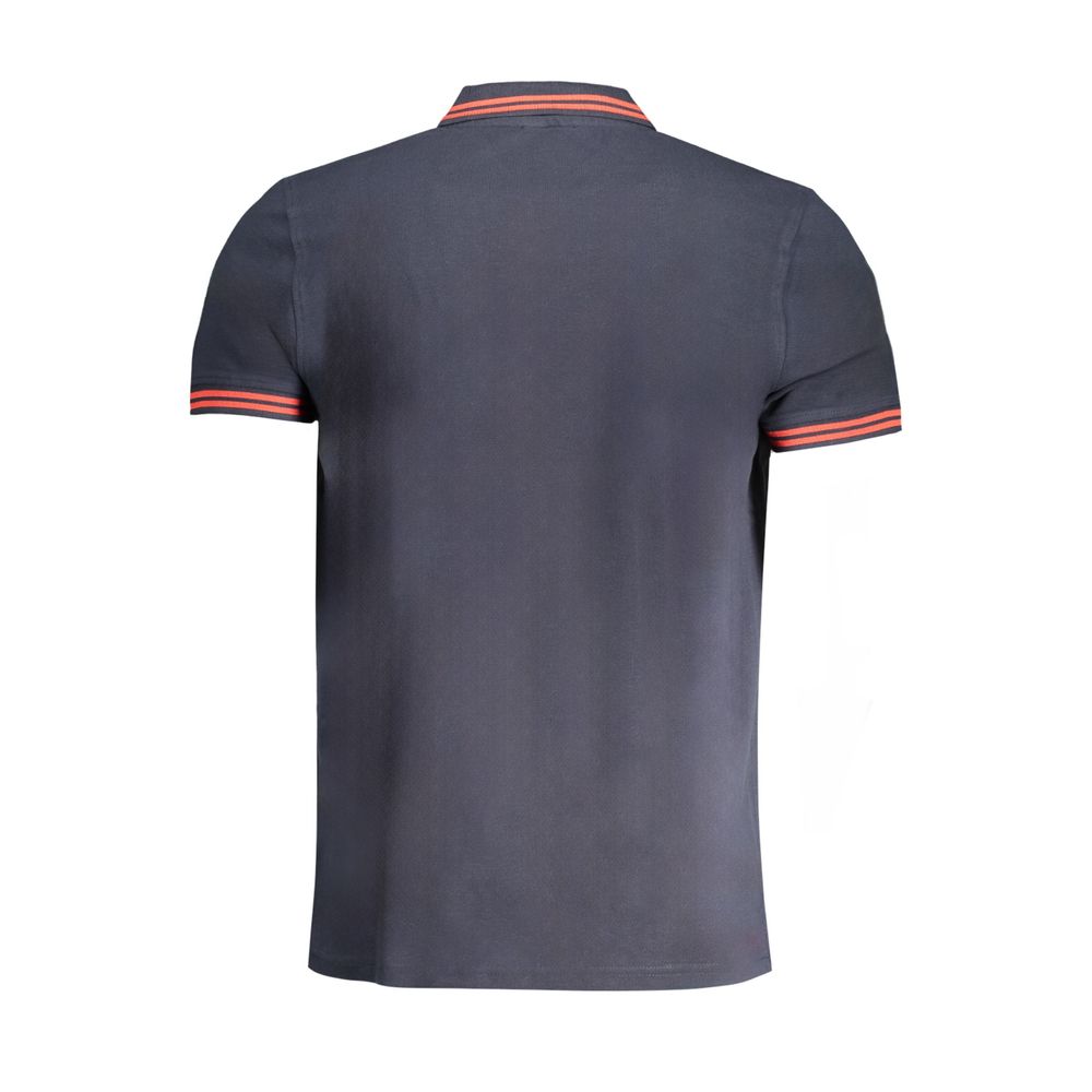 Blaues Baumwoll-Poloshirt für Herren