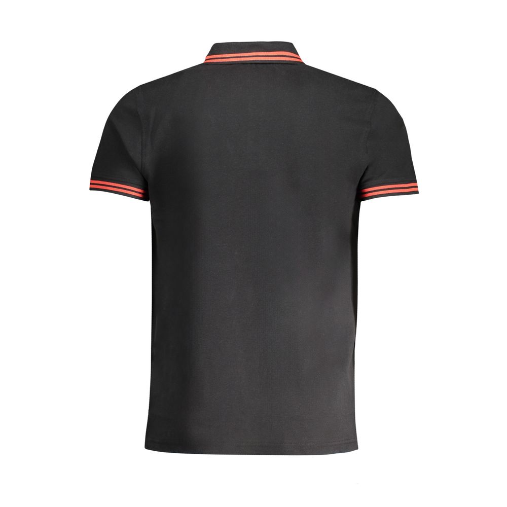 Schwarzes Herren-Poloshirt aus Baumwolle