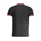 Schwarzes Herren-Poloshirt aus Baumwolle