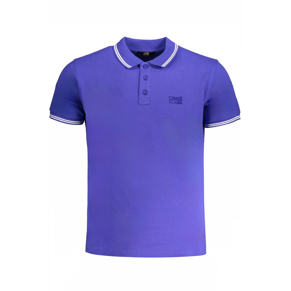 Blaues Baumwoll-Poloshirt für Herren