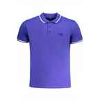 Blaues Baumwoll-Poloshirt für Herren