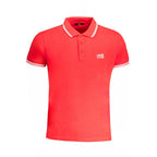 Rotes Herren-Poloshirt aus Baumwolle
