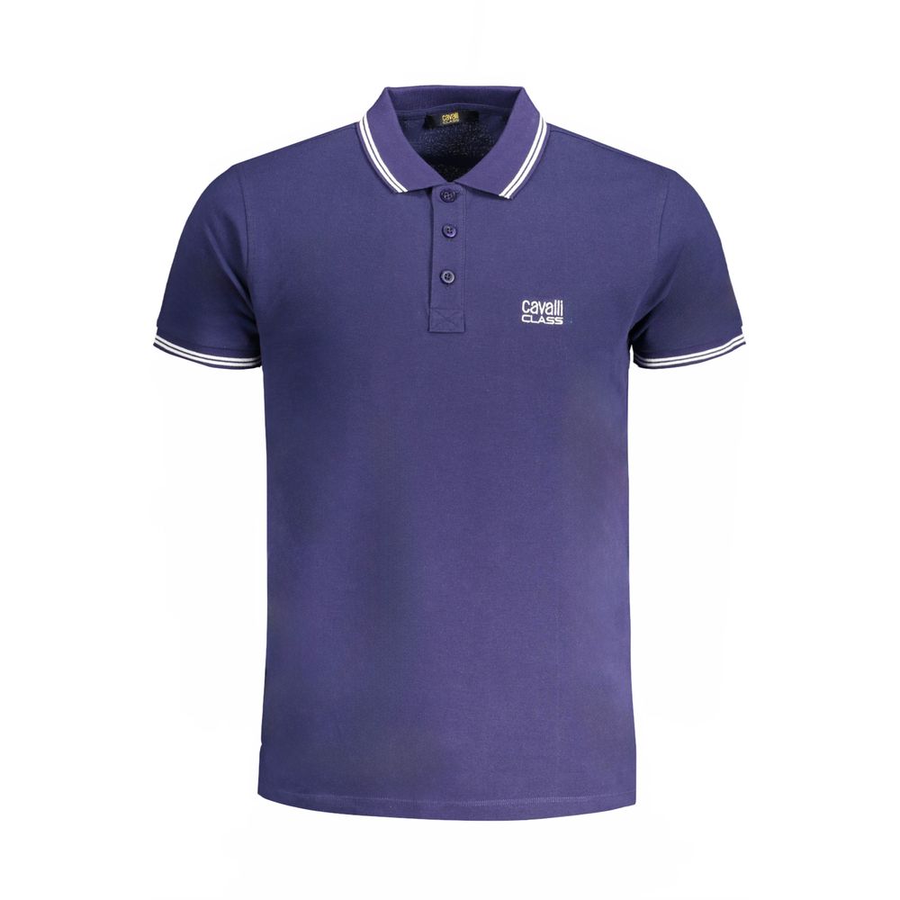 Blaues Baumwoll-Poloshirt für Herren
