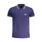 Blaues Baumwoll-Poloshirt für Herren