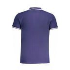 Blaues Baumwoll-Poloshirt für Herren