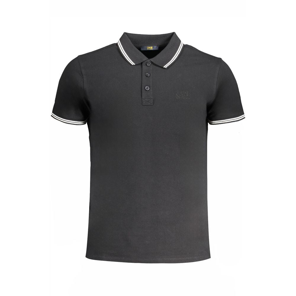 Nero Baumwoll-Herrenpoloshirt