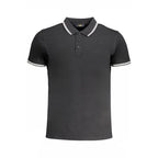 Nero Baumwoll-Herrenpoloshirt
