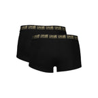 Schwarz Baumwolle Männer Boxer