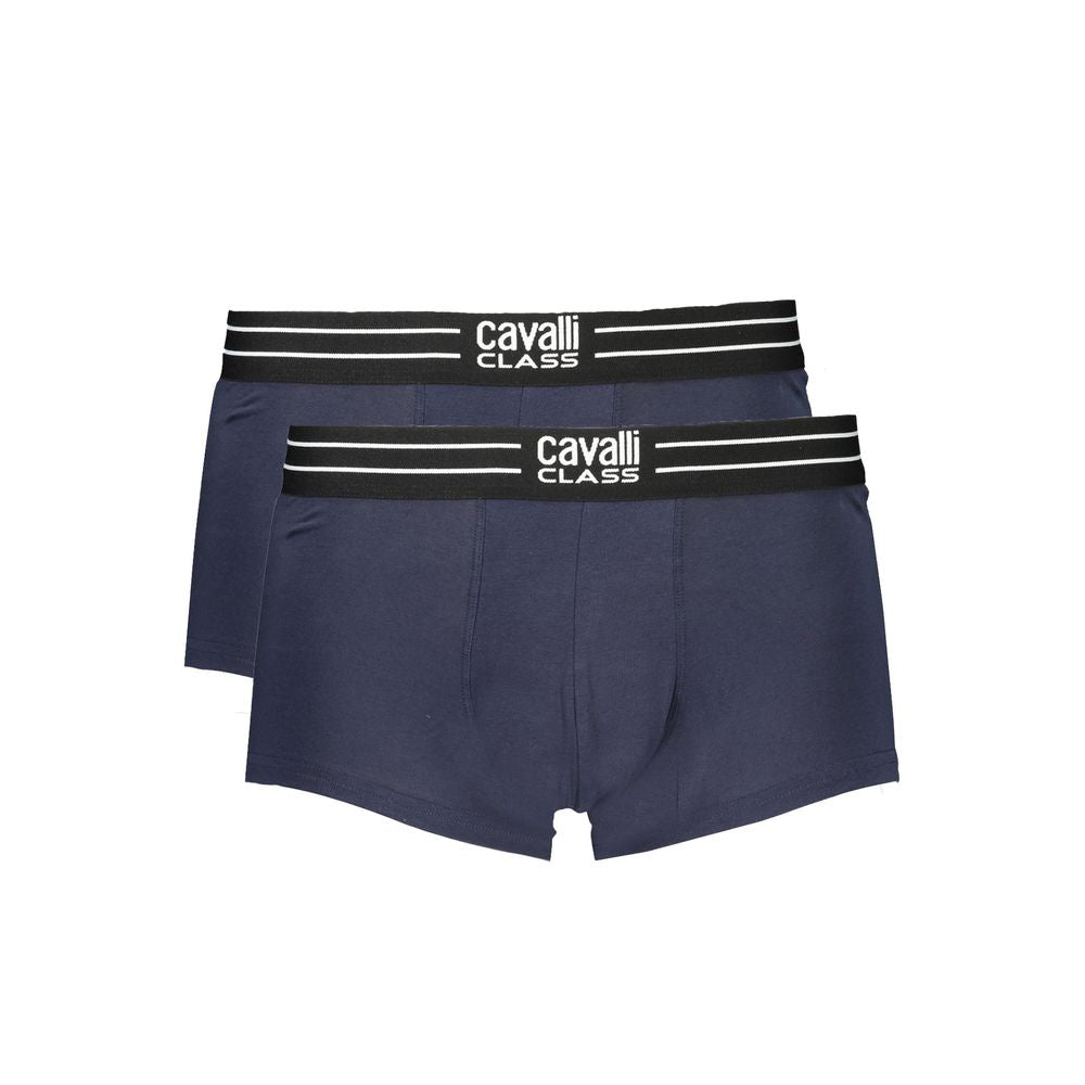 Blau Baumwolle Männer Boxer