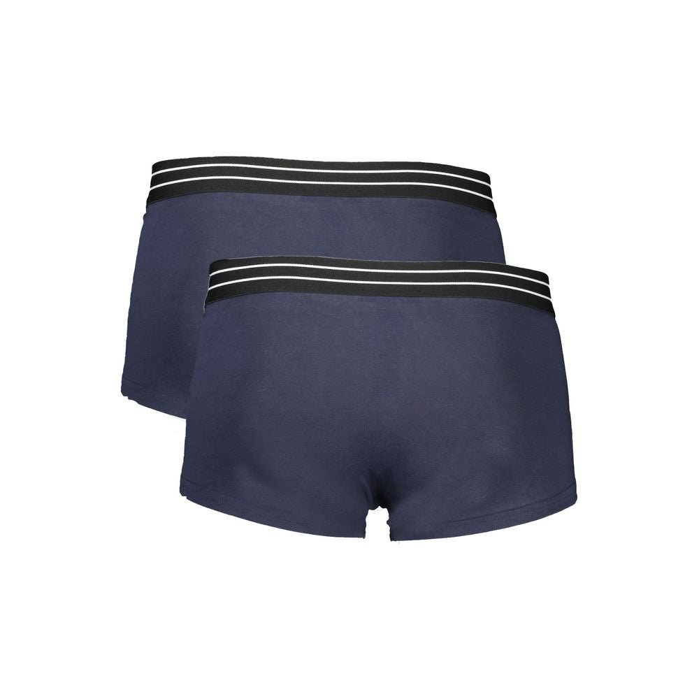 Blau Baumwolle Männer Boxer