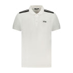 Weißes Baumwoll-Poloshirt
