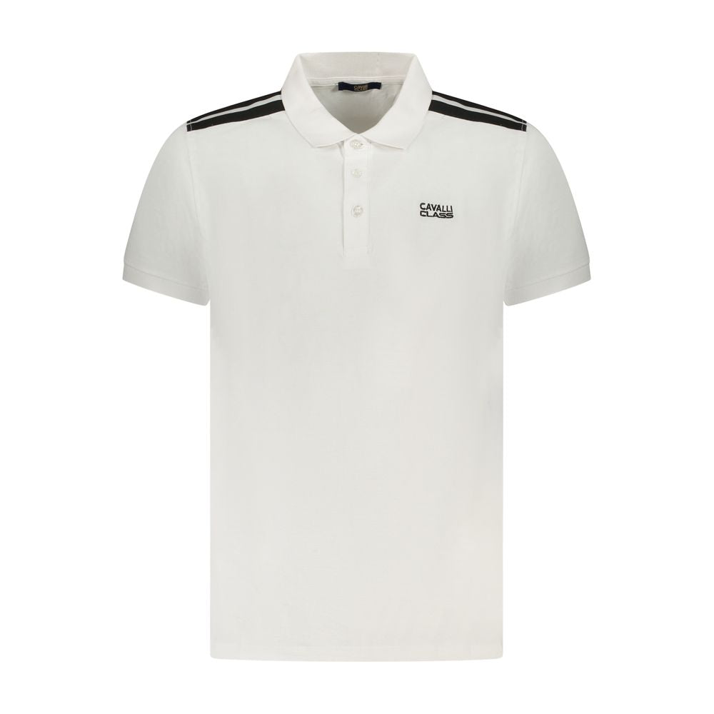 Weißes Baumwoll-Poloshirt