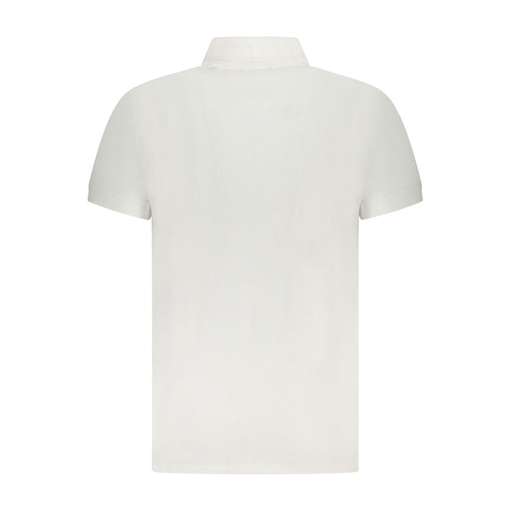 Weißes Baumwoll-Poloshirt