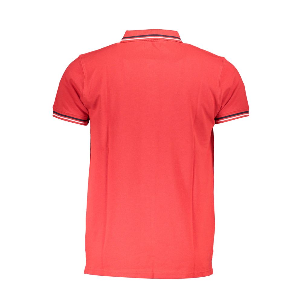 Rotes Baumwoll-Poloshirt