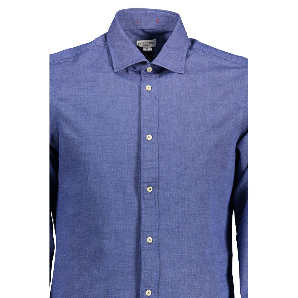 Herrenhemd aus blauer Baumwolle