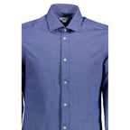 Herrenhemd aus blauer Baumwolle