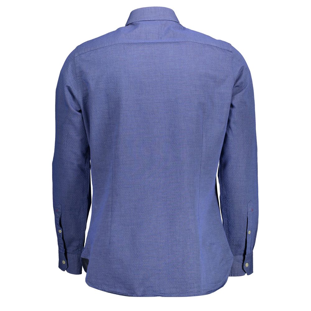Herrenhemd aus blauer Baumwolle