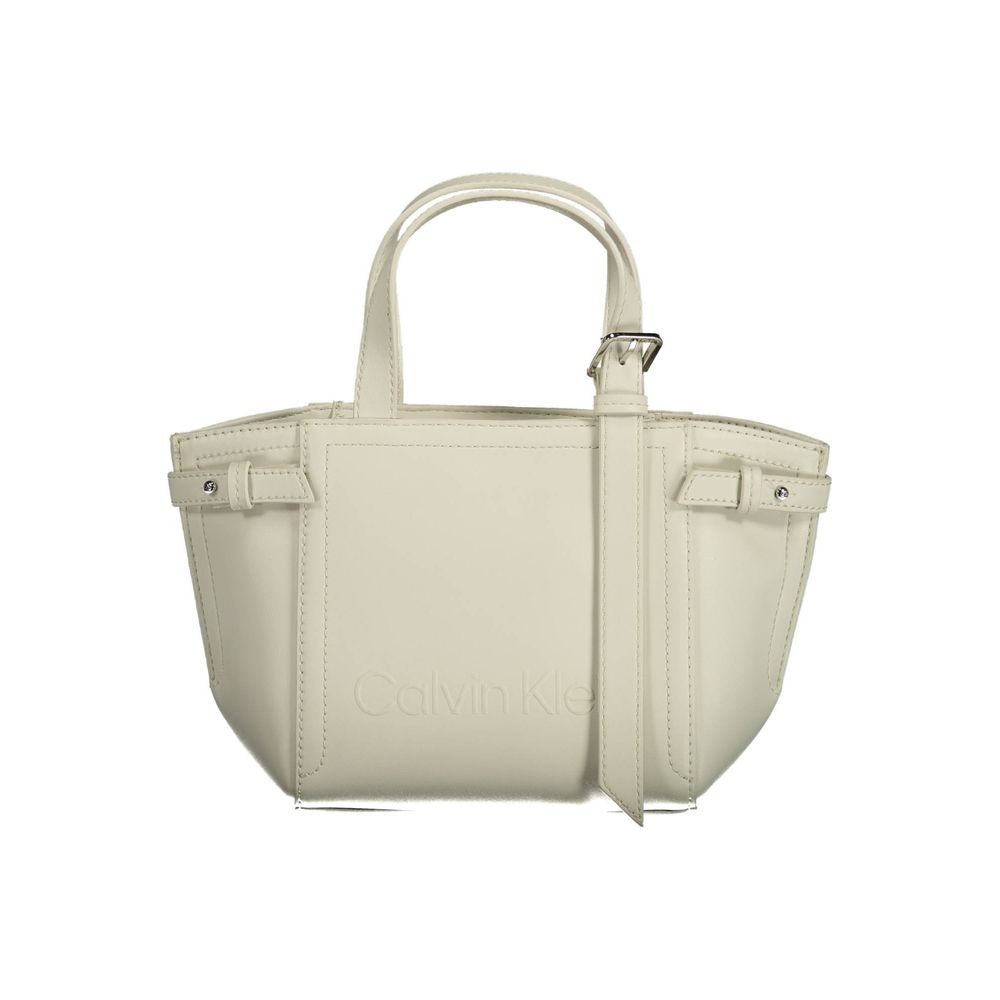 Weiße Polyester-Handtasche