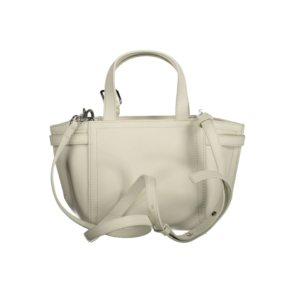 Weiße Polyester-Handtasche
