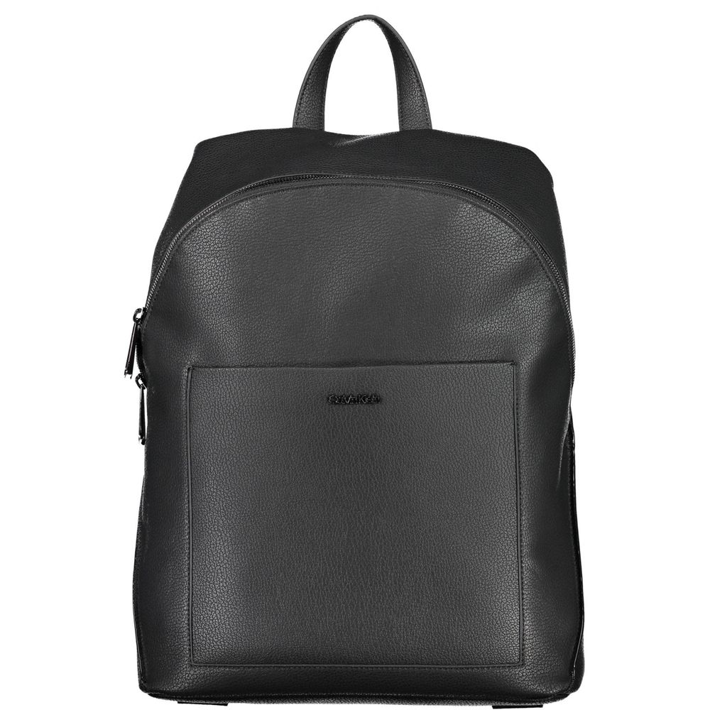 Schwarzer Polyester-Rucksack